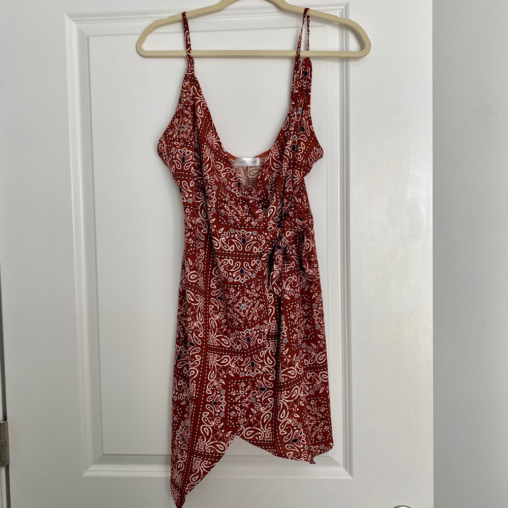 Bandana Print Wrap Dress